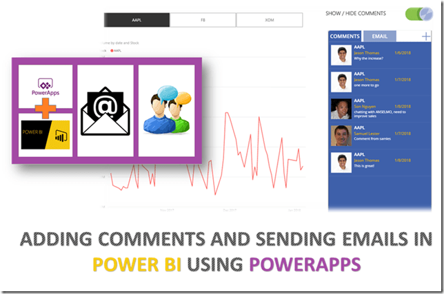 Adding comments and sending emails in Power BI using PowerApps